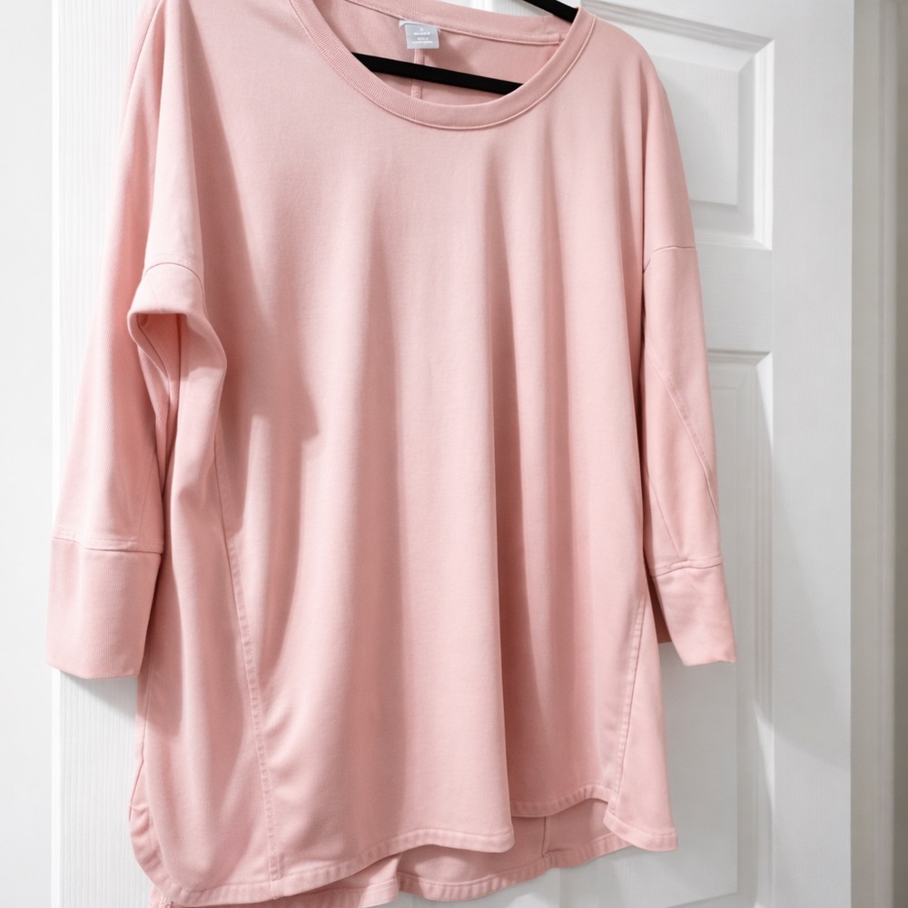 Chico's sz 3 light Pink Oversized 3/4 Sleeve Tee